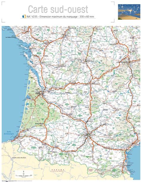 Carte du sud-ouest de la France mettant en avant Toulouse et ses environs