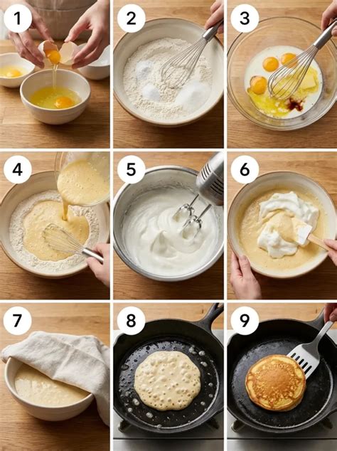Infographie: étapes clés de la cuisson des pancakes