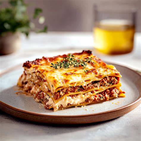 Infographie: schéma du montage des lasagnes sans béchamel
