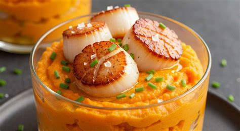 Verrine de Saint-Jacques poêlées