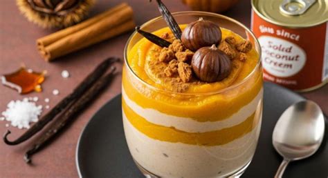 Verrines de châtaigne et potiron