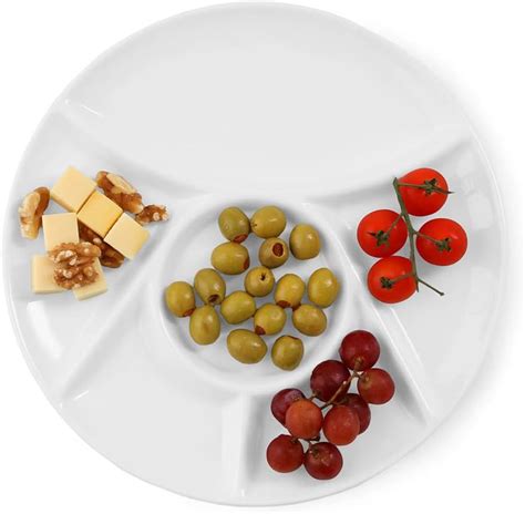 Assiette à fondue avec compartiments