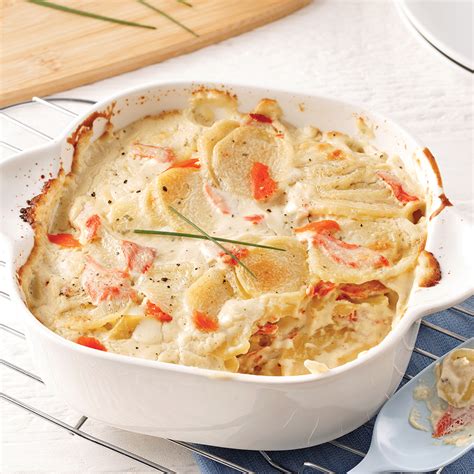 Gratin de chou-fleur et saumon crémeux au fromage