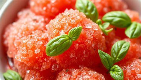 Infographie sur le Granité de tomates au basilic