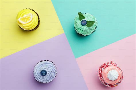 Différentes garnitures pour cupcakes