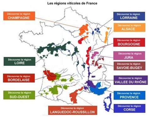 Carte des régions viticoles et zones de production portugaises