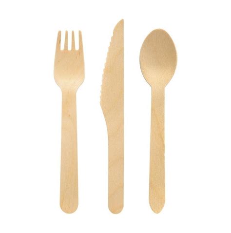 Gamme de couverts et ustensiles jetables en bois