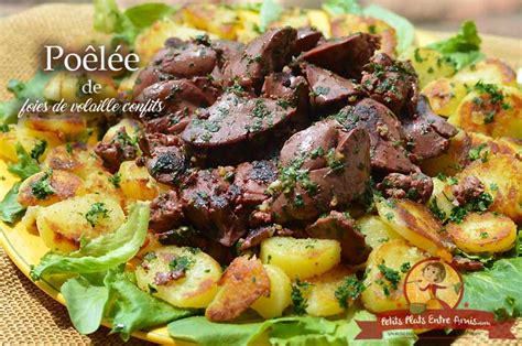 Plat de poêlée de foies de volaille et patates douces