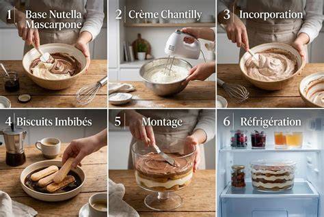 Infographie: Étapes clés de la préparation du tiramisu