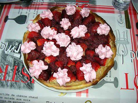 Schéma de montage: Mille-feuilles avec creme patissière et fraises