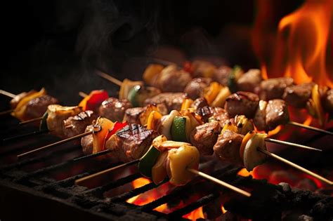 Brochettes de mortadelle et oignons sur un gril