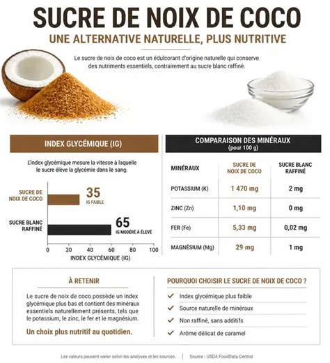 Infographie: Proportions et étapes du caramel au sucre de coco