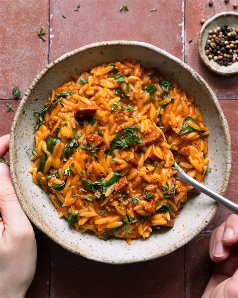 Ingrédients pour l'orzo au chorizo
