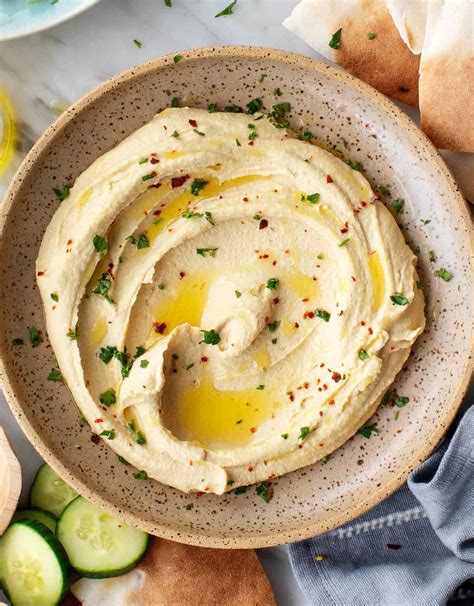 Préparation de l'houmous