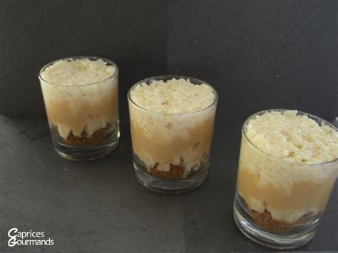 Verrines de riz au lait spéculoos, confiture de lait et coulis de framboise