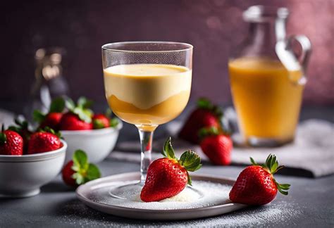 un bol de sabayon d'œufs et de sucre monté et aérien