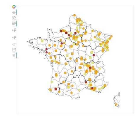 Carte interactive des parcours culinaires solidaires et des ateliers hors les murs dans différentes régions.