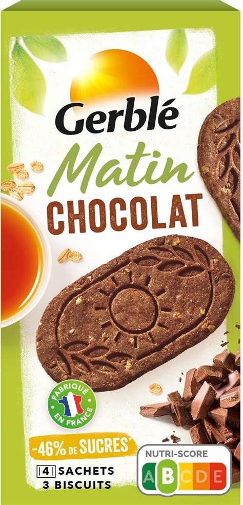 Tableau nutritionnel biscuits Gerblé Matin Chocolat