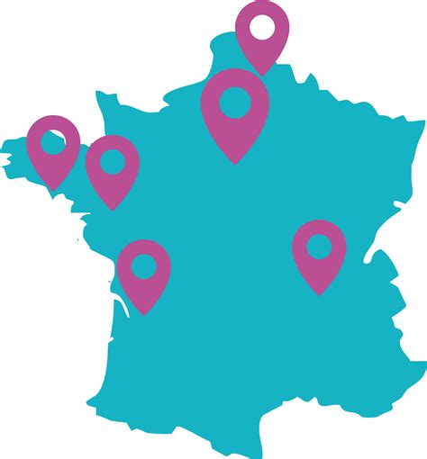 Carte des implantations de Thomas Cook en France (avant restructuration)