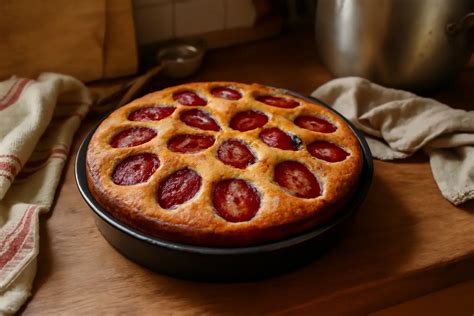 Gâteau aux prunes décoré