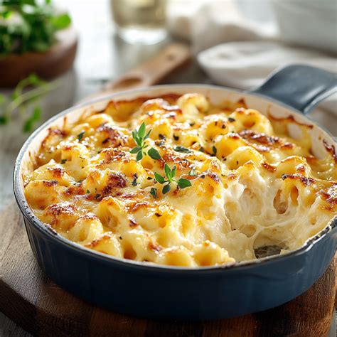 Illustration d'un gratin de macaronis prêt à enfourner
