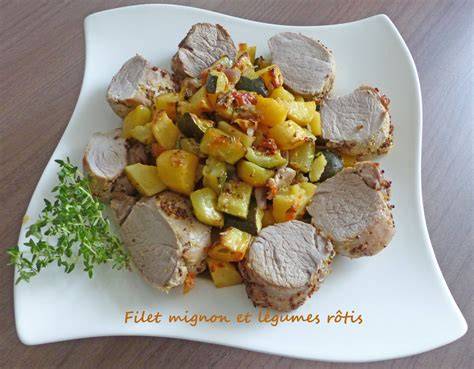 Plateau de légumes rôtis et filet mignon
