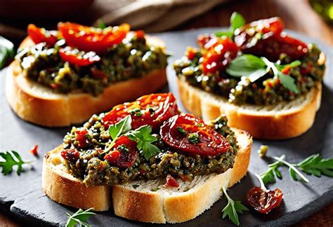 variété de pains et toasts avec sauce