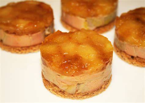 mini tatins au foie gras et pommes prête à dresser