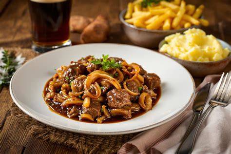 Infographie: étapes clés de la cuisson lente de la carbonade flamande