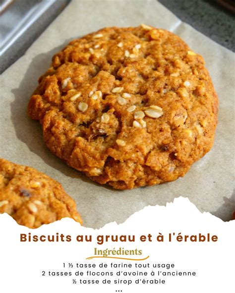 Infographie comparant la composition nutritionnelle de biscuits au gruau maison et industriels