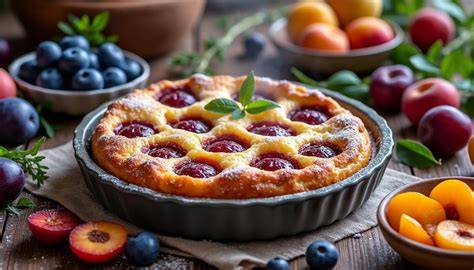 Illustration montrant le clafoutis traditionnel et ses variantes