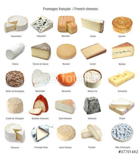 Différents types de fromages