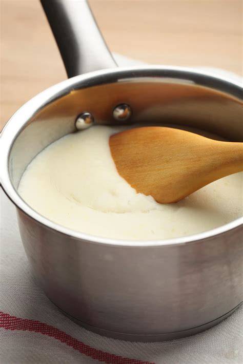 Schéma de proportion béchamel sans beurre et Couleurs de la sauce Aurore