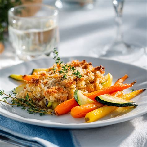 Un crumble de légumes coloré