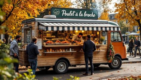 Un food truck vendant des pizzas