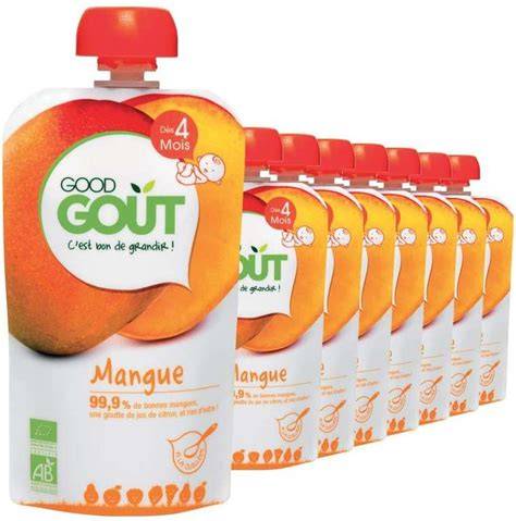 gourdes purée de mangue bio