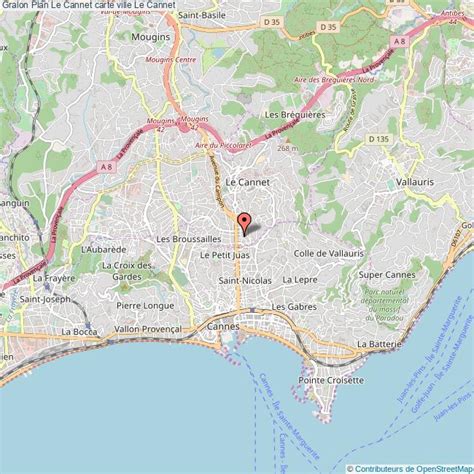 Carte de Le Cannet-Rocheville avec des points marquant les emplacements des camions pizza