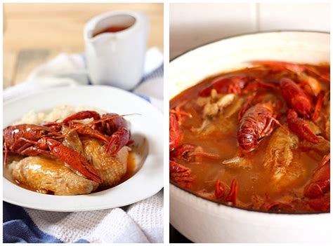 Poulet aux écrevisses en cocotte