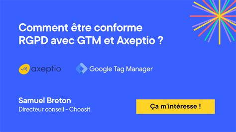 Diagramme: intégration Google Tag Manager et Axeptio