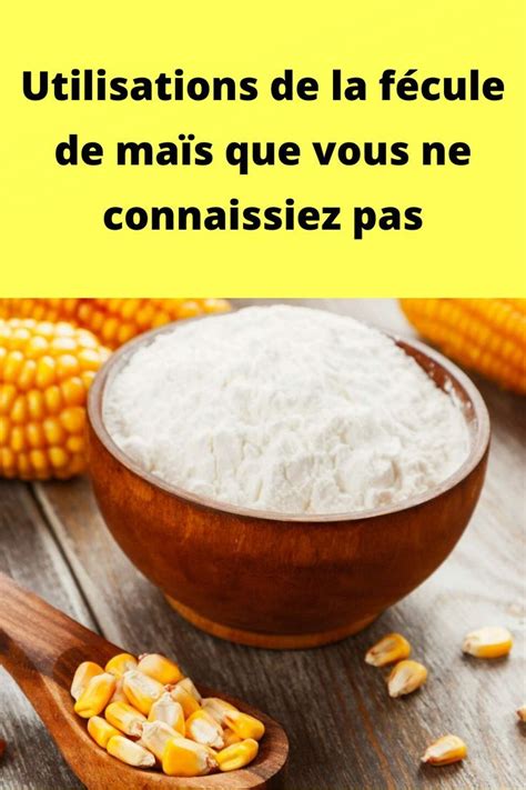 Tableau nutritionnel de la fécule de maïs