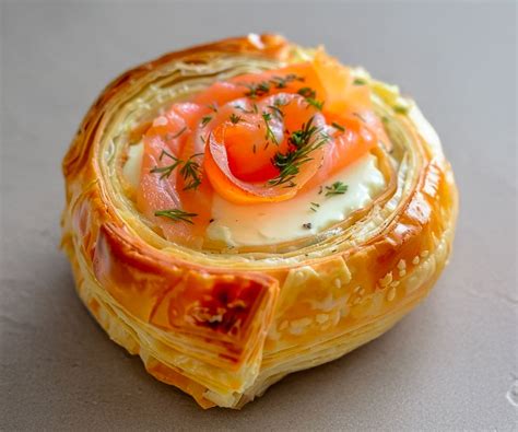 Feuilletés au saumon fumé et fromage