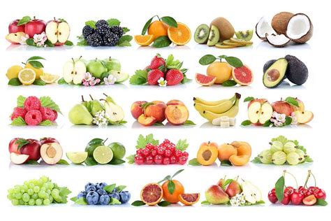 Différents fruits frais