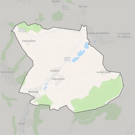 Plan illustrant l’emplacement des boulangeries et chocolateries à Beussent (62170)