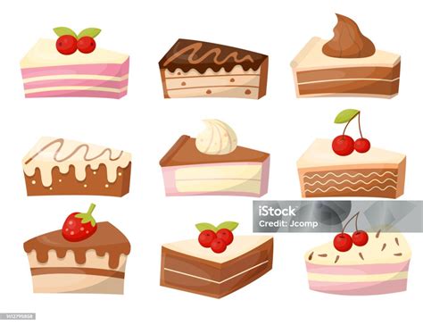 Illustration de divers gâteaux glacés prêts à être emballés