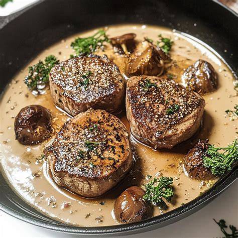 Schéma clair des accords mets-vins pour filet mignon de veau aux morilles