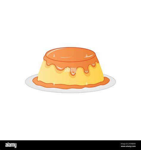 caramel flan illustration