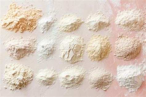 Échantillon de farine sur une surface