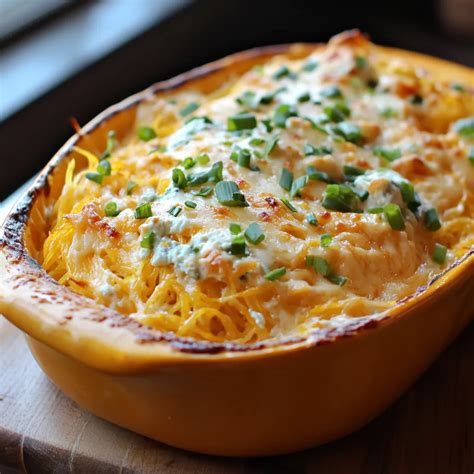 Plat à rôtir avec des couches de courge spaghetti, de garniture au poulet et de sauce