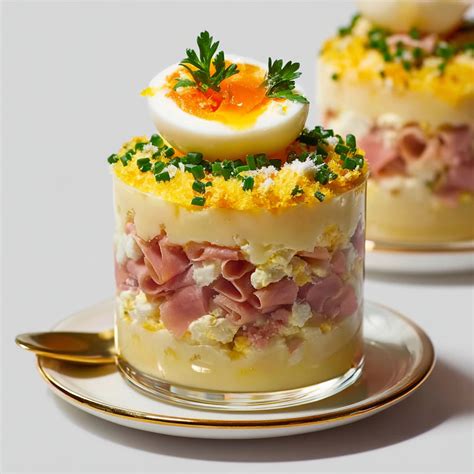 Image: présentation générale des bouchées au jambon et œufs de caille