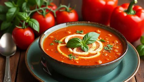 Casserole fumante avec la sauce tomate et poivrons en cours de préparation